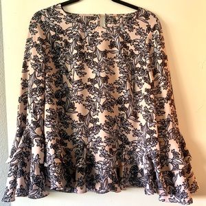 Long sleeve Peplum Blouse